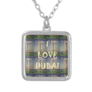 🇦🇪 I Love Dubai: Cute nice and lovely design Silver Plated Necklace