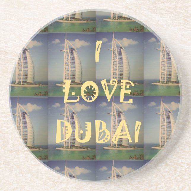 I Love Dubai Drink Coaster (Front)
