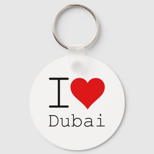 I Love Dubai HEART Keychain