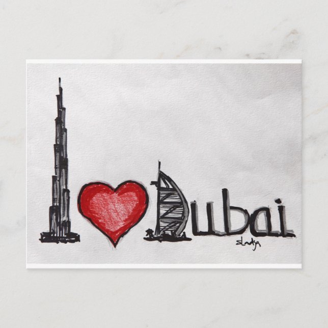 I Love Dubai Postcard (Front)