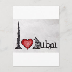 I Love Dubai Postcard