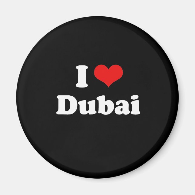 I Love Dubai Tshirt Magnet (Front)