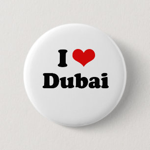 I Love Dubai Tshirt Pinback Button
