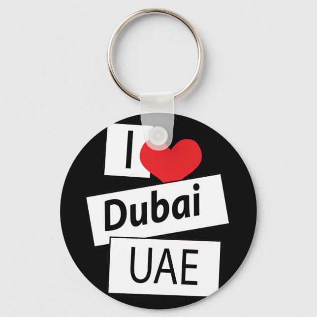 I Love Dubai UAE Keychain (Front)