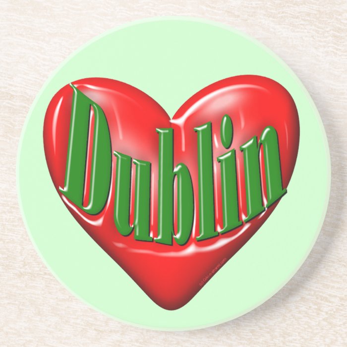 I Love Dublin Ireland Drink Coasters