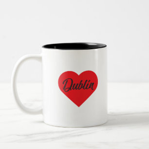 I Love Dublin - Ireland Two-Tone Coffee Mug