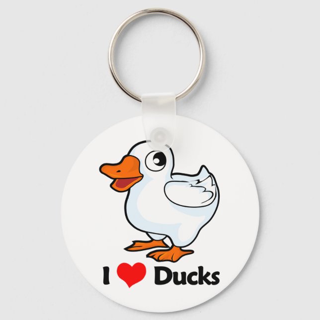 I Love Ducks Keychain (Front)