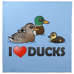I Love Ducks Cloth Napkins (set of 4) dinner 20