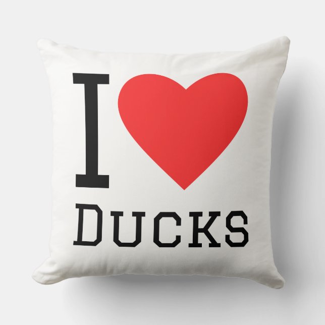 I love ducks  throw pillow (Front)
