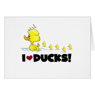 I Love Ducks Tshirts and Gifts Cards
