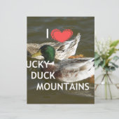 I Love Ducky Duck Mountains Design (Standing Front)