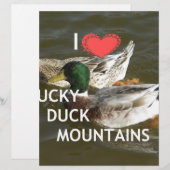 I Love Ducky Duck Mountains Design (Front/Back)