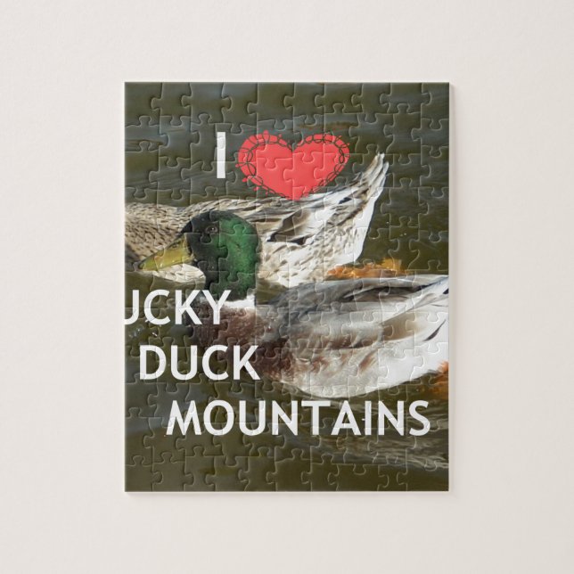 I Love Ducky Duck Mountains Design Jigsaw Puzzle (Vertical)