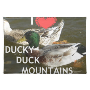 I Love Ducky Duck Mountains Design Placemat