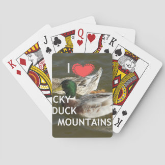 I Love Ducky Duck Mountains Design Poker Cards