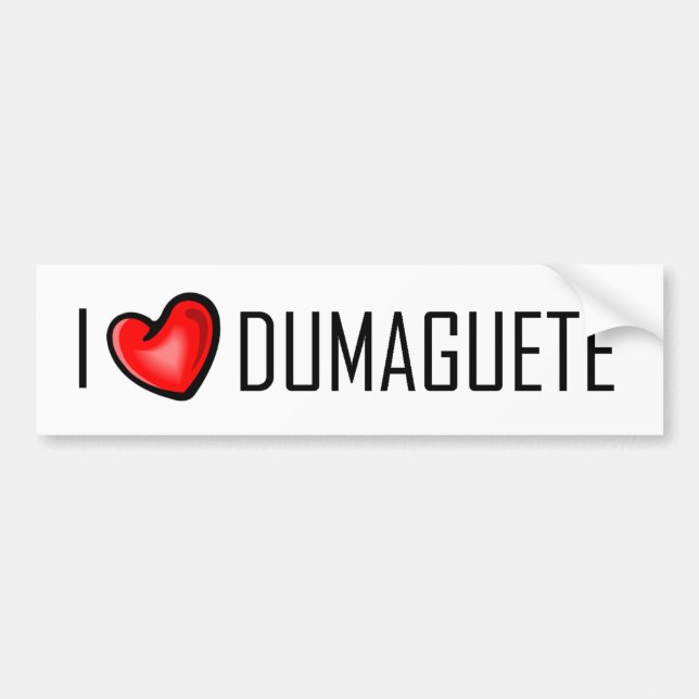 I LOVE DUMAGUETE BUMPER STICKER (Front)
