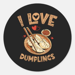 I Love Dumplings Pork Bun Chinese Food Classic Round Sticker