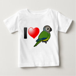 I Love Dusky-headed Parakeets Baby Fine Jersey T-Shirt
