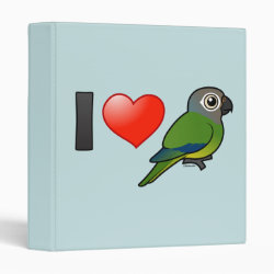 I Love Dusky-headed Parakeets Avery Signature Binder 8.5x11