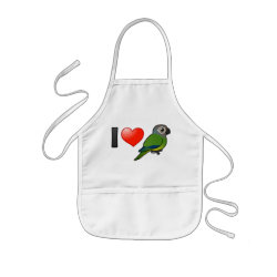 I Love Dusky-headed Parakeets Kid's Apron