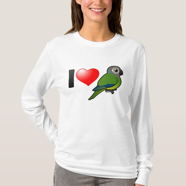 I Love Dusky-headed Conures T-Shirt (Front)