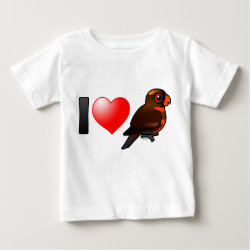 I Love Dusky Lories Baby Fine Jersey T-Shirt