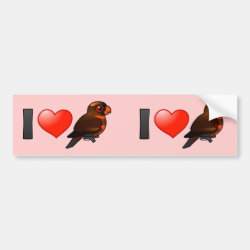 I Love Dusky Lories Bumper Sticker