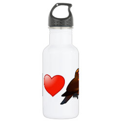 I Love Dusky Lories Water Bottle (24 oz)