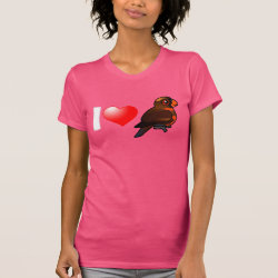 I Love Dusky Lories Women's American Apparel Fine Jersey Short Sleeve T-Shirt