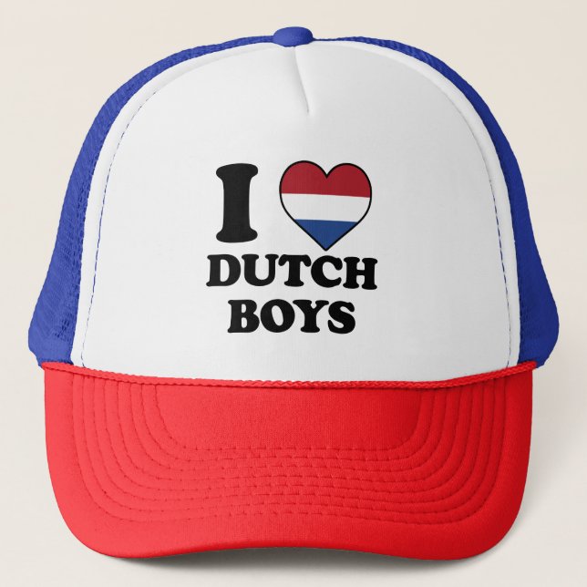 I love Dutch Boys Trucker Hat (Front)