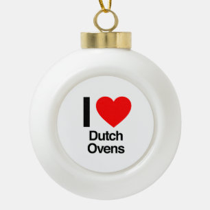 i love dutch ovens ceramic ball christmas ornament