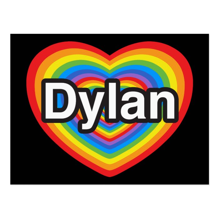 I love Dylan. I love you Dylan. Heart Post Card