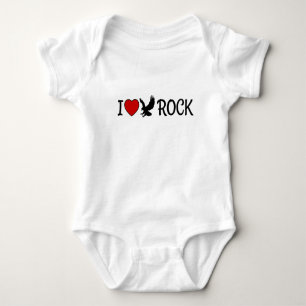 I Love Eagle Rock California Red Heart Baby Bodysuit