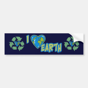 I Love Earth Bumper Sticker