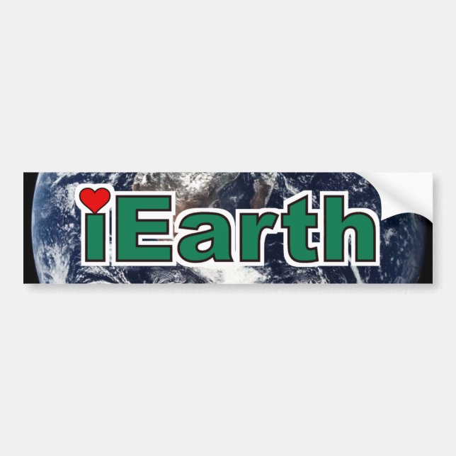 I Love Earth Bumper Sticker (Front)