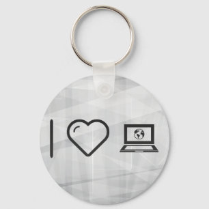 I Love Earth Laptops Keychain