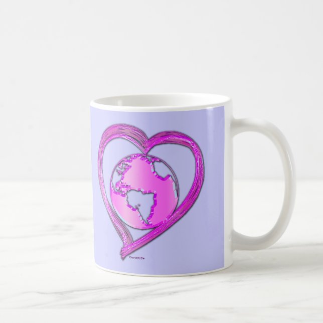 I LOVE EARTH (Pink) Series Coffee Mug (Right)