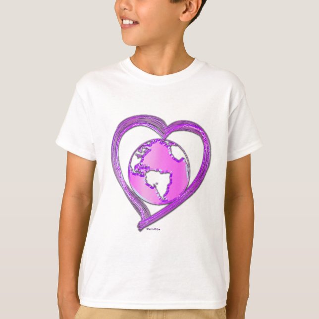 I LOVE EARTH (Pink) Series T-Shirt (Front)