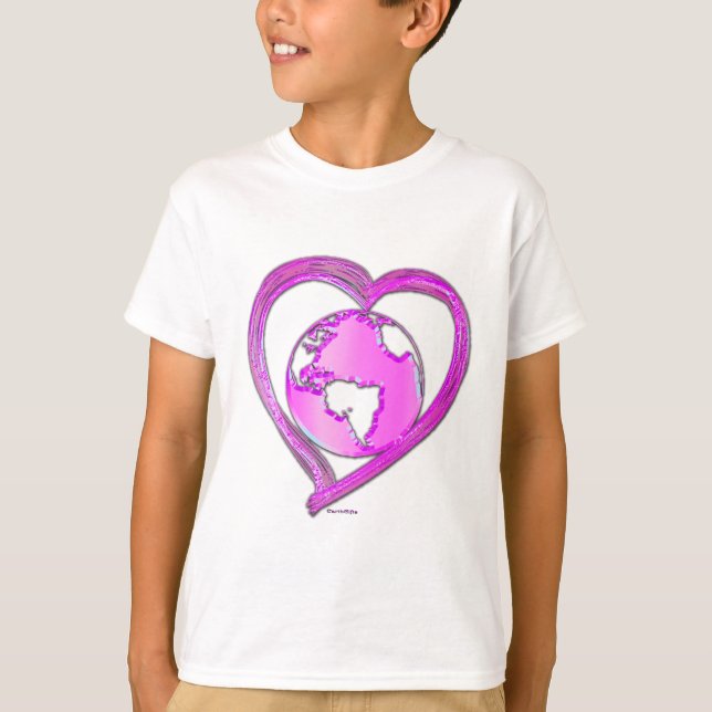I LOVE EARTH (Pink) Series T-Shirt (Front)