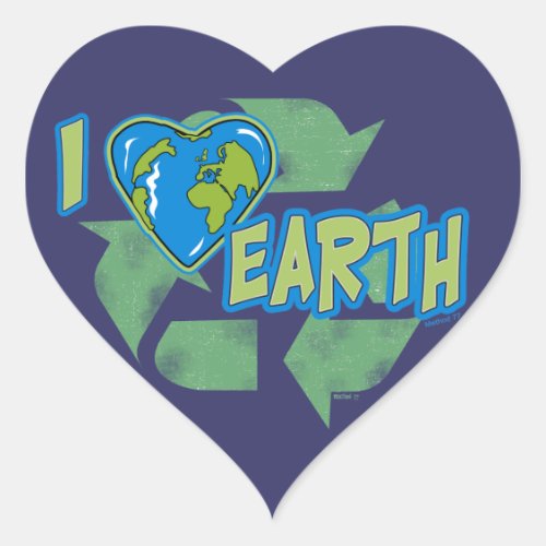 I Love Earth Recycle Sticker