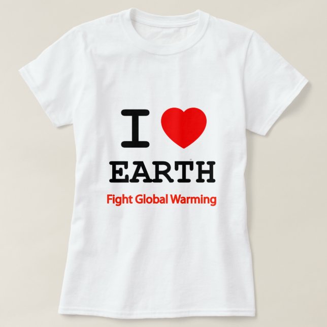 I Love Earth T-Shirt (Design Front)