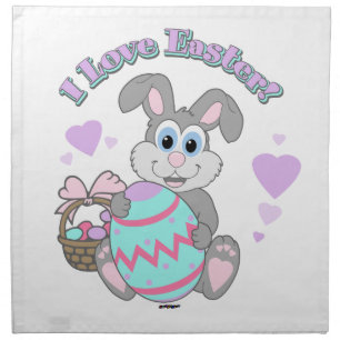 I Love Easter! Easter Bunny Napkin