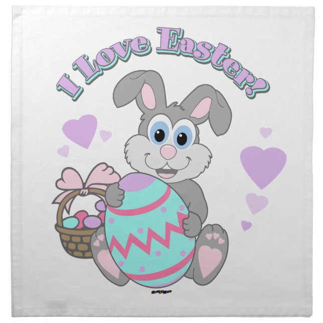 I Love Easter! Easter Bunny Napkin (Front)