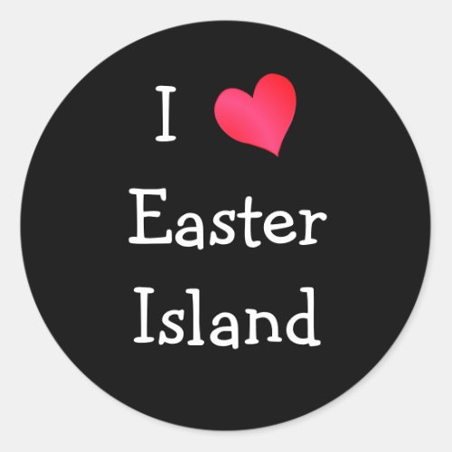 I Love Easter Island Classic Round Sticker