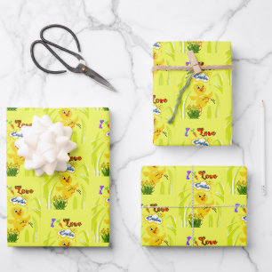 I Love Easter Wrapping Paper Sheets