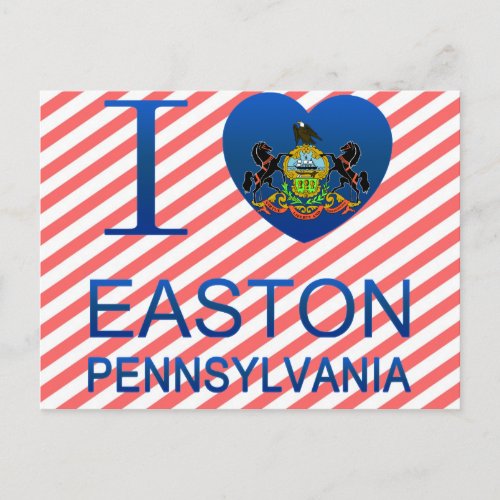 I Love Easton PA Postcard