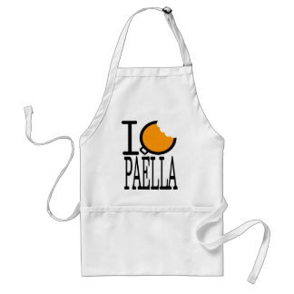 i love eat paella adult apron