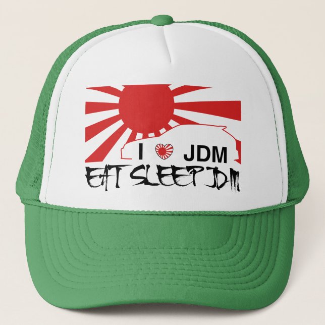 i love eat sleep jdm hat (Front)