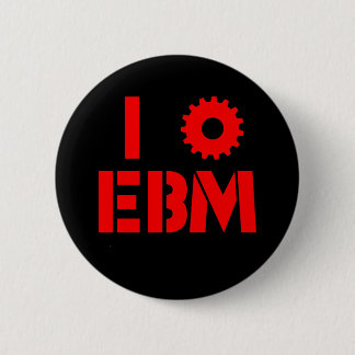 I LOVE EBM Red Pinback Button