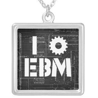 "I Love EBM" Sterling Silver Necklace